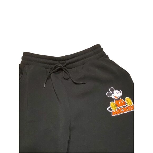 Disney Womens Black Mickey Mouse Embroidered Lounge Sweatpants Size Small NWT - Picture 2 of 5